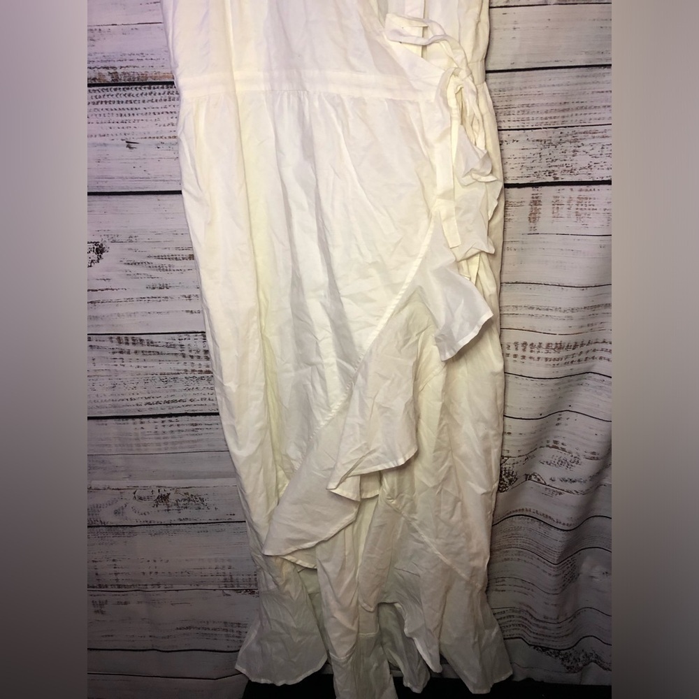 VENUS Elegant White Sleeveless Ruffle Wrap Dress NWOT size 20 - Picture 2 of 7
